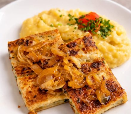 Vegetarische Maultasche mit Omas Kartoffelsalat