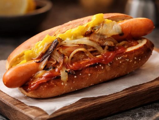 Moderner Hot Dog auf schwäbisch